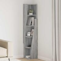 Hoekkast Grijs Sonoma 27,5x27x140cm Bewerkt hout