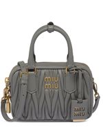 Miu Miu mini sac en cuir Nappa à design matelassé - Gris