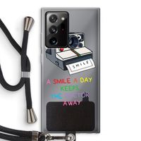 Smile: Samsung Galaxy Note 20 Ultra / Note 20 Ultra 5G Transparant Hoesje met koord
