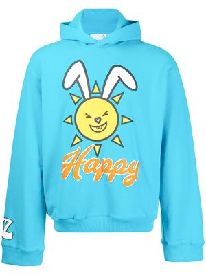 Natasha Zinko hoodie à imprimé graphique - Bleu