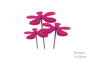 3 stuks! Zonnevanger Lotta Rood-Roze (kleur fuchsia) 120 cm - Cazador Del Sol