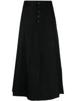 Yohji Yamamoto jupe trapèze à taille haute - Noir - thumbnail