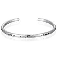LGT JWLS Vintage Manchetarmband - Tibetaans Zilver - Flower
