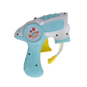 Bellenblaas speelgoed pistool - met vullingen - lichtblauw - 15 cm - plastic - bellen blazen   -