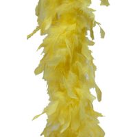 Carnaval verkleed veren Boa kleur geel 180 cm - thumbnail