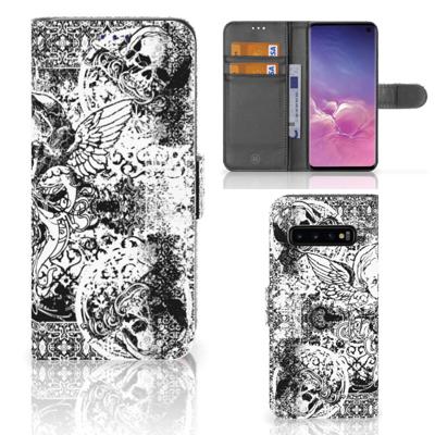 Telefoonhoesje met Naam Samsung Galaxy S10 Skulls Angel