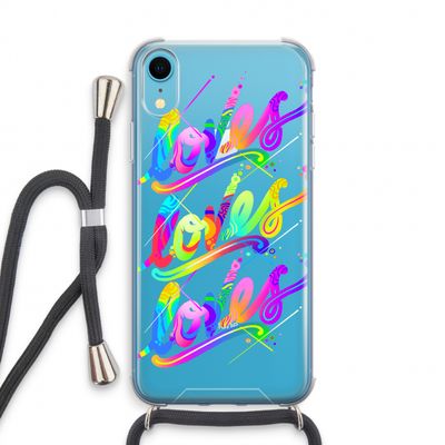 Loves: iPhone XR Transparant Hoesje met koord
