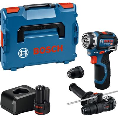 Bosch Professional GSR 12V-32FC Accu schroefboormachine FlexiClick +2 opzetstukken 12V 2.0Ah in L-Boxx - 06019N7104
