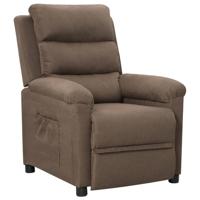 Fauteuil verstelbaar stof taupe