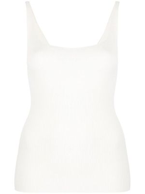 Fabiana Filippi débardeur en maille nervurée - Blanc