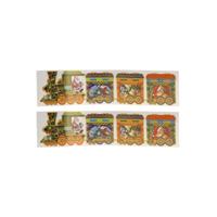 Kerst raamstickers - 2x stuks - kersttrein - vel 64 x 15 cm - raamversiering - kerstversiering