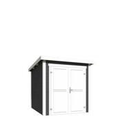 Blokhut Sara 200x250 Carbon Grey-Wit - Outdoor life