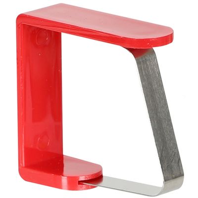 Urban Living tafelkleedklemmen - 4x stuks - rood - kunststof/metaal