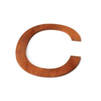 Geroba - Letter C Model: Huisletter Corten - thumbnail