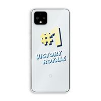 Victory Royale: Pixel 4 XL Transparant Hoesje