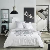Beddengoedset - TODAY - JAVA - 2 personen - 240x220 cm - Katoen - New York print - Wit - thumbnail