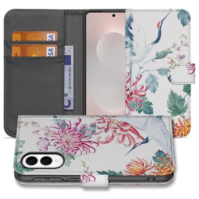 Samsung Galaxy S25 Edge | Telefoonhoesje | Met pasjeshouder | Bird Flowers Samsung Galaxy S25 Edge | Telefoonhoesje | Met pasjeshouder | Bird Flowers