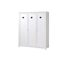 Leen Bakker - Vipack 3-deurs Kledingkast Amori - 190x159x57 Cm - MDF/Grenenhout - Wit