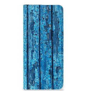 OPPO Reno8 Book Wallet Case Wood Blue