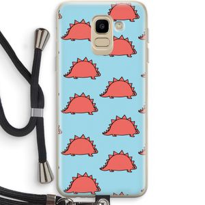 Dinosawrr: Samsung Galaxy J6 (2018) Transparant Hoesje met koord