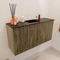 Toiletmeubel Mondiaz Joya Dlux | 80 cm | Meubelkleur Dusk | Faye wastafel Lava Wasbak Midden | 1 kraangat