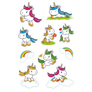 60x Baby eenhoorn dieren stickers met glitters