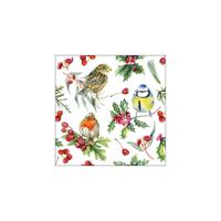 Ambiente servetten birds in winter 33cm