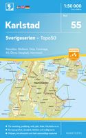 Wandelkaart - Topografische kaart 55 Sverigeserien Karlstad | Norstedts - thumbnail
