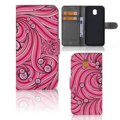 Samsung Galaxy J5 2017 Hoesje Swirl Pink | Portemonnee hoesje