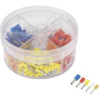 TRU COMPONENTS 739735 Assortiment adereindhulzen 0.5 mm², 0.75 mm², 1 mm², 1.5 mm², 2.5 mm² Deels geïsoleerd Oranje, Wit, Geel, Rood, Blauw 400 stuk(s) - thumbnail