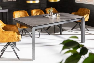 Uitschuifbare eettafel X7 180-240cm antraciet keramiek gemaakt in Italie - 41383