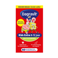 Dagravit Kids Extra 6-12 jaar Multivitaminen Kauwtabletten