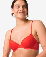 140 Voorgevormde Push-up Bh Met Beugel Rood (rood)