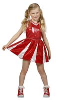 Cheerleader met pailletten rood