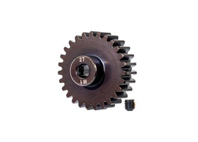 Traxxas - Gear, 27-T pinion (machined, hardened steel) (1.0 metric pitch) (fits 5mm shaft)/ set screw (TRX-6480R)