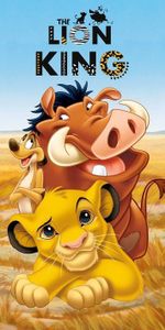 The Lion King Strandlaken Timon en Pumba 70 x 140 cm