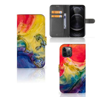 Hoesje Apple iPhone 12 Pro Max Watercolor Dark Hoesje Apple iPhone 12 Pro Max Watercolor Dark