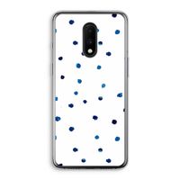 Blauwe stippen: OnePlus 7 Transparant Hoesje