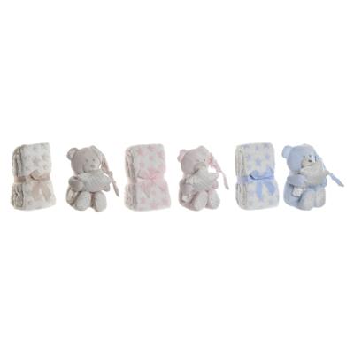 Geschenkset voor baby's Home ESPRIT Blauw Beige Roze Polyester (3 Stuks)