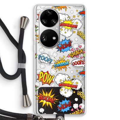 Pow Smack: Huawei P50 Pro Transparant Hoesje met koord