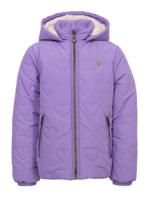 LOOXS Little winter jas meisjes - paars - gewatteerde hartjes