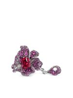 Anabela Chan bague Ruby Peony Butterfly en or blanc 18ct - Rouge - thumbnail