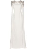 Jenny Packham robe longue Jenna à ornements en cristal - Blanc