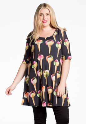 Yoek Tuniek wide bot ICECREAM | Zwart | Maat XL