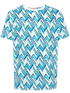 Missoni t-shirt à motif de chevrons - Bleu