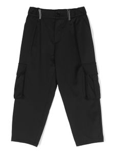 Missoni Kids pantalon en laine vierge à coupe droite - Noir