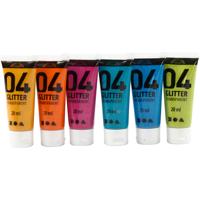Creativ Company Kinder acrylverf glitter kleur, 6x20ml