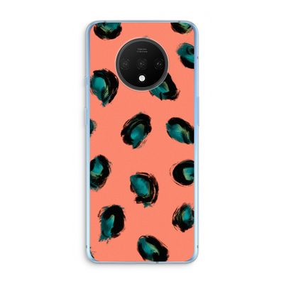 Pink Cheetah: OnePlus 7T Transparant Hoesje