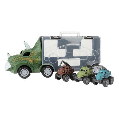World Of Dinosaurs dinotruck met 3 pull-back auto&apos;s