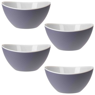4x stuks Onbreekbare kommetjes/schaaltjes - paars - kunststof - 330 ml